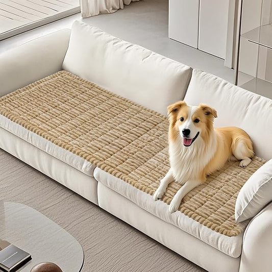 Dog Couch Cover Protector, Non-Slip Couch Covers for Dogs, Durable Pet Couch Covers for Sofa, Fuzzy Dog Blanket for Couch Bed Furniture Sofa, Washable & Pet Friendly