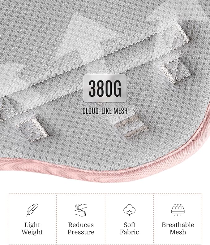 2025 New Edition, Fei & Eve Classic Dog Harness - Quick-Release Buckles | 3-Point No-Pull Control | Heavy-Duty 900D Nylon | Dual Safety Handles | Breathable Mesh | Adjustable Fit | Small,Pink