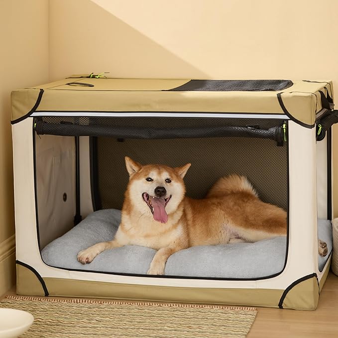 Bedsure Washable Dog Crate Bed Large Sized Dog, Comfort Fluffy Plush Pet Pillow Bed Kennel Pad with Non-Slip Bottom, Machine Washable Pet Sleeping Mat, 35"x23", Gray