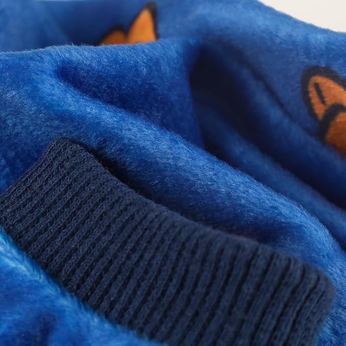 Fitwarm Cute Bear Dog Pajamas, Dog Clothes for Small Dogs Boy Girl, Fleece Pet Onesie with Feet, Royal Blue, Brown, XL