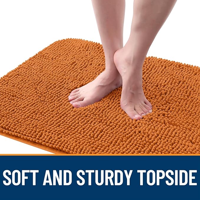 OLANLY Dog Door Mat for Muddy Paws 24x16, Absorbs Moisture and Dirt, Absorbent Non-Slip Washable Doormat, Quick Dry Chenille Mud Mat for Dogs, Entry Indoor Entryway Carpet for Inside Floor, Clay