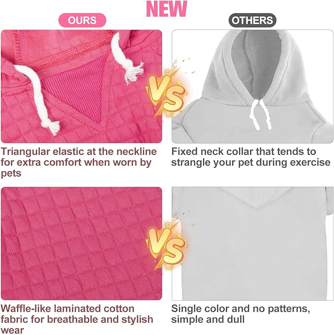 BEAUTYZOO Dog Hoodie for Small Medium Large Dogs, Winter Fall Warm Dog Clothes for Puppy S M Sized Dogs Girl Boy, Dog Sweater Shirt Hoodies with Pocket Bulldog Pitbull Cat Clothing Coat