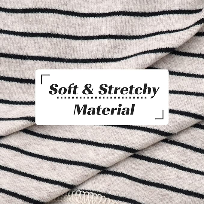 KYEESE Dog Pajamas Striped Pet Jumpsuit Soft Doggie Jammies Lightweight Onesie 4 Legs PJS Stretchable Dog Pajamas Breathable Costumes Comfortable Sleepwear for Small Dogs,Ivory Brown Striped, X-Large