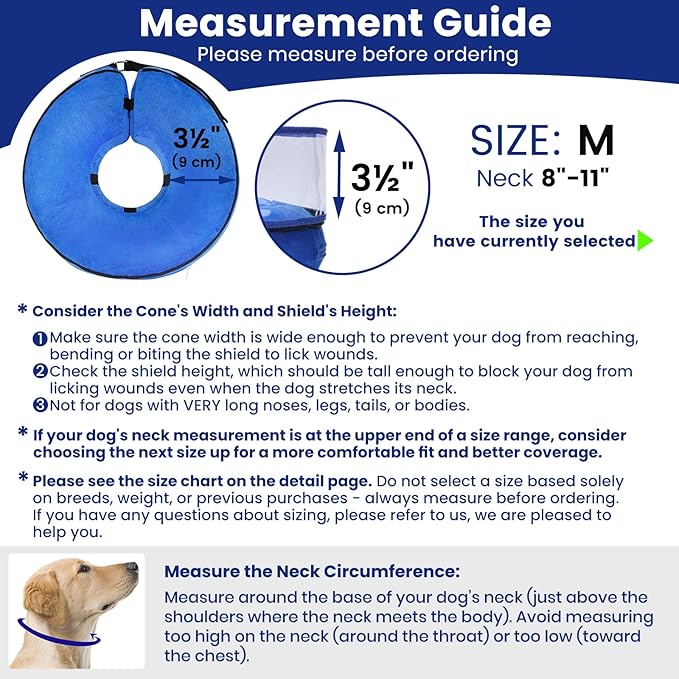 BARKLESS Dog Cone, Inflatable Dog Cone After Surgery for Small Medium Breeds, Soft Surgery Collar with Enhanced Anti-Licking Guard Shield for Pets, Patented Protective Donut Collar