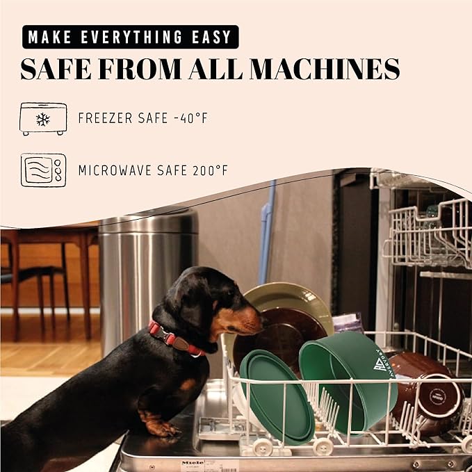 AVERYDAY 50 Oz Travel Dog Bowls with Lids, 2-in-1 Portable Pet Bowls for Food and Water, Leakproof Travel Dog Food & Water Bowl for Outdoor, Camping, Travel Dog Feeding Bowl, Daycare Pet Bowls