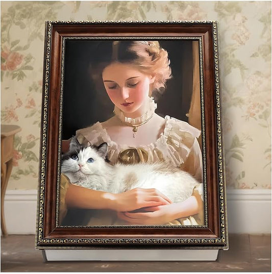 Texsens 3-in-1 Cat Scratcher Art Frame - Interactive Cat Bed & Scratching Pad with Painting Background - Eco-Friendly Decor & Furniture for Cats & Kittens