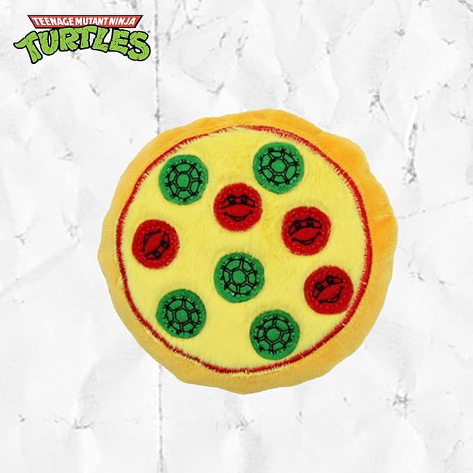 design LAB, Inc. Teenage Mutant Ninja Turtle Official Merchandise | TMNT Toys Nesting Plush Dog Toy | Pizza Box with Pizza Great for Interactive Play