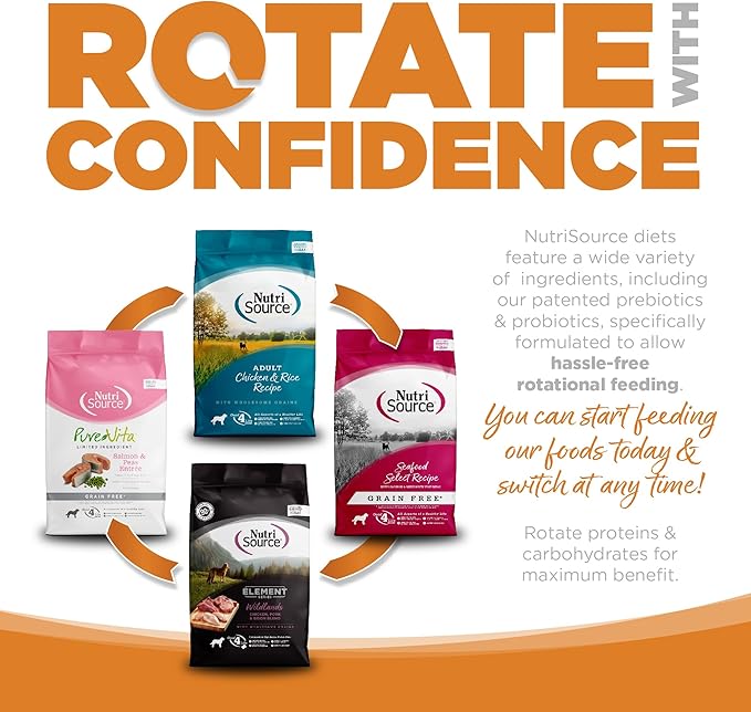 NutriSource Adult Dry Dog Food, Lamb Meal and Rice, 4LB