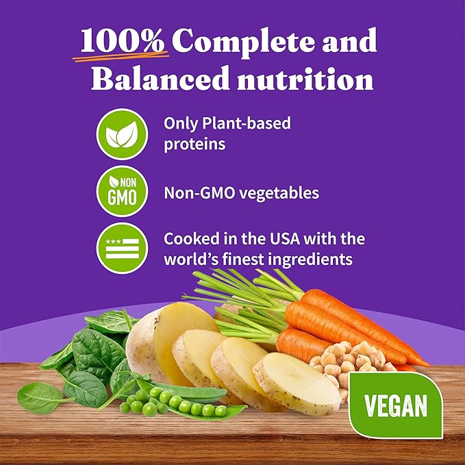 Halo Holistic Vegan Wet Dog Food, Plant-Based Recipe, Canned Dog Food, Complete Digestive Health, Adult Dogs, 13 Oz Can (Pack of 12)