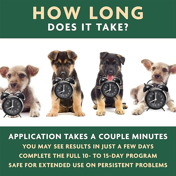 EcoEars Dog Ear Cleaner Solution–8 Oz. Natural Dog Ear Multi-Action Formula for Large or Small Canines – Ear Drops to Alleviate Itchy Ears, Shaking, & Otic Discharge–Puppy Supplies by Vet Organics 2pk