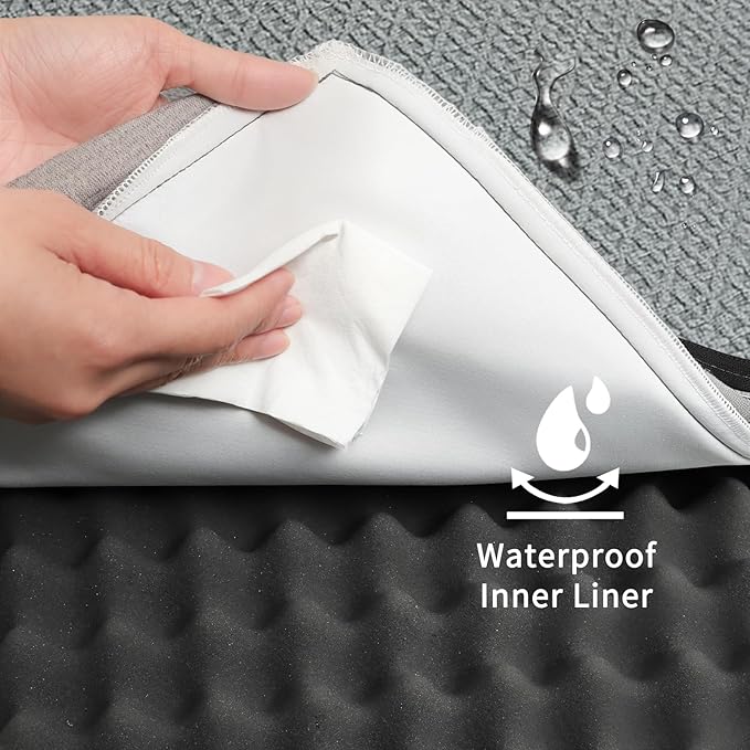 Extra Large Dog Bed, Large Sized Orthopedic XL Dog Crate Bed,Washable & Waterproof Cover Big Plush Pet Bed Mat, Egg Crate Foam Beds