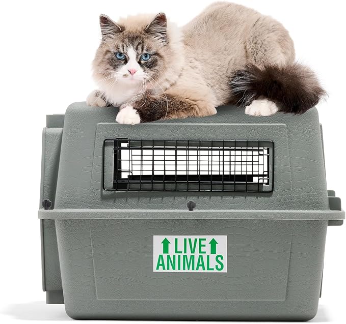 Petmate Sky Kennel - For Air and Travel, Airline Compliant Dog Crate for Pets up to 15 lbs, Heavy Duty Dog Kennel, Made in the USA- 21 Inches