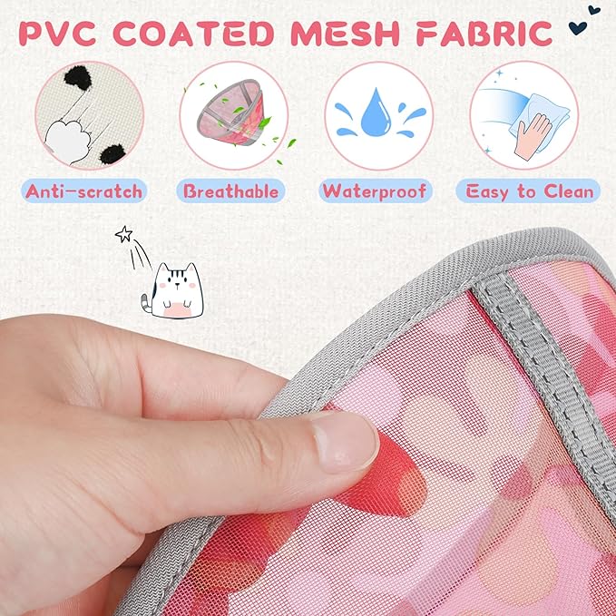 Supet Cat Cone Collar After Surgery, Soft Mesh Recovery Collar for Cats to Stop Licking and Scratching, Plastic Cone Alternative for Small Dogs, Medium, Large Cats