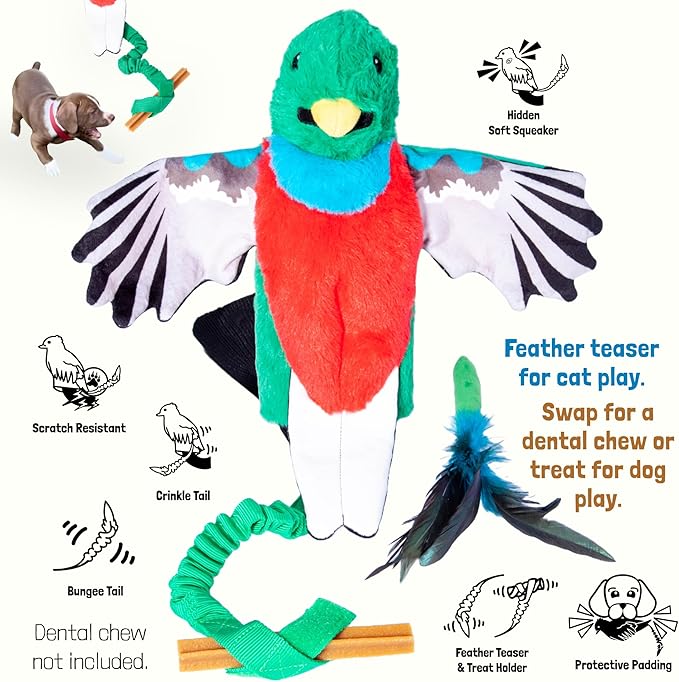 Milunova Pupr Pals Cat & Dog Wrestling Toy Puppet with Tough Padding for Safe Interactive Play, Protection to Stop Puppy Kitten Biting Hands; for Boredom-Busting Training and Exercise