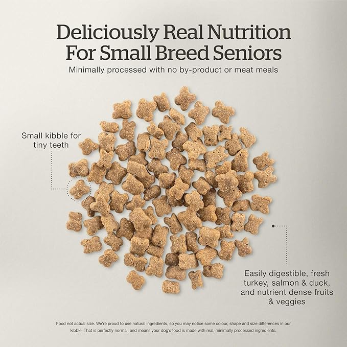Now Fresh Grain-Free Small Breed Senior Dry Dog Food with Turkey, Salmon & Duck, Premium Kibble Made with Real Meat & Fish, Chicken-Free, Added Glucosamine & Chondroitin for Healthy Joints, 3.5 lb Bag