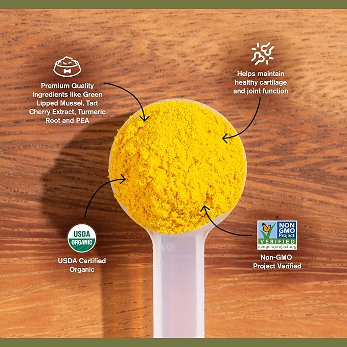 Badlands Ranch by Katherine Heigl- Super Mobility Canine Supplement Organic Ingredients Helps Maintain Healthy Cartilage, Optimal Joint Function (90 Grams, 30 Scoops)