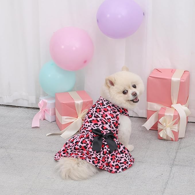 CuteBone Velvet Dog Dresses for Small Dogs, Stylish & Soft Fabric, Comfortable Fit for Everyday Wear, Perfect for Special Occasions NCVA10S