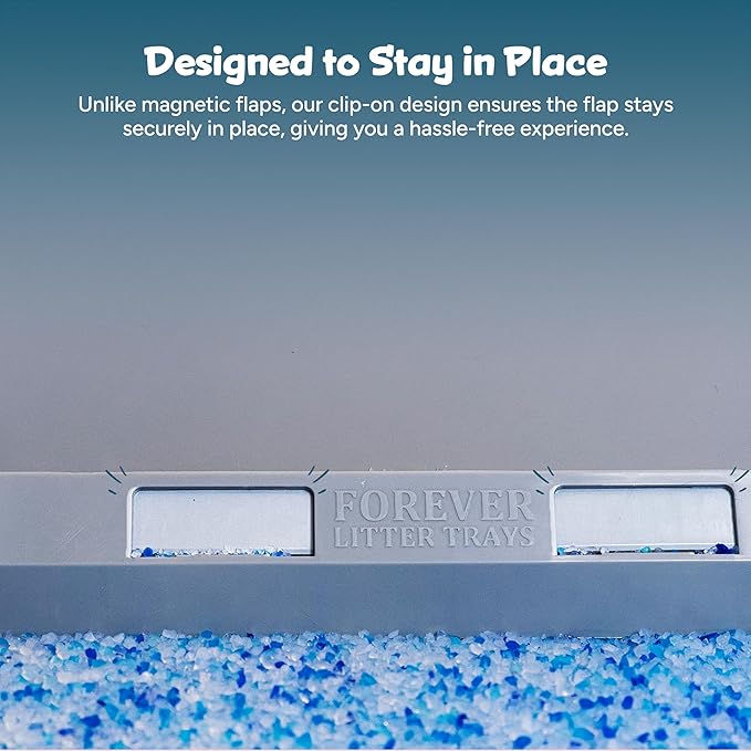 Forever Litter Tray, Petsafe Scoopfree Compatible Reusable Cat Litter Tray, Made in USA. Durable 100% Recycled ABS Won’t Stain, Scratch or Hold Odors. Easier Clean Design with Improved Clip-on Flap