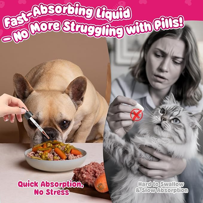 Cat & Dog Urinary Tract Support Drops with Cranberry – Kidney & Bladder Health– Natural Supplement for Pet Wellness & Comfort