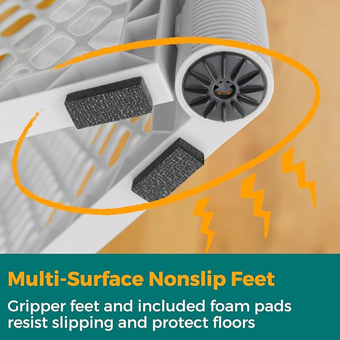 MyPet North States Petyard Plus: 3 Ft. Wide Folding Dog Playpen Indoor or Outdoor. 4-Panel Freestanding Play Pen Dog Gate Made in USA. 26" Tall, Light Gray