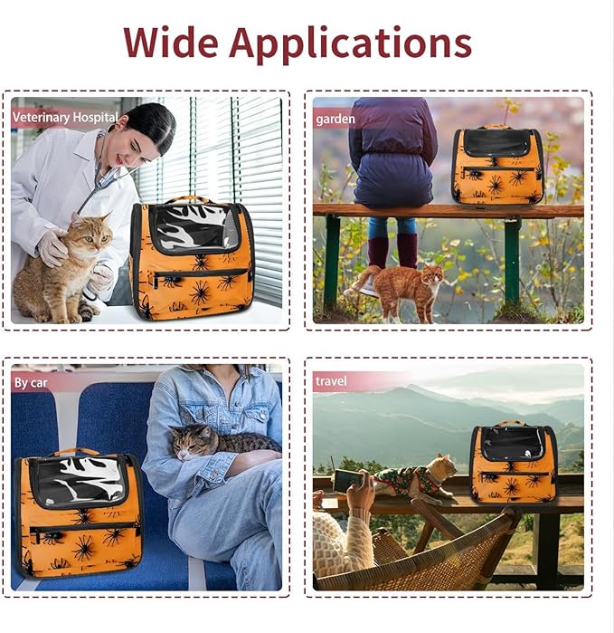 Spiders 1 Cat Backpack Carrier Pet Backpack Carrier for Small Dogs and Medium cat Puppy Kitten Bunny