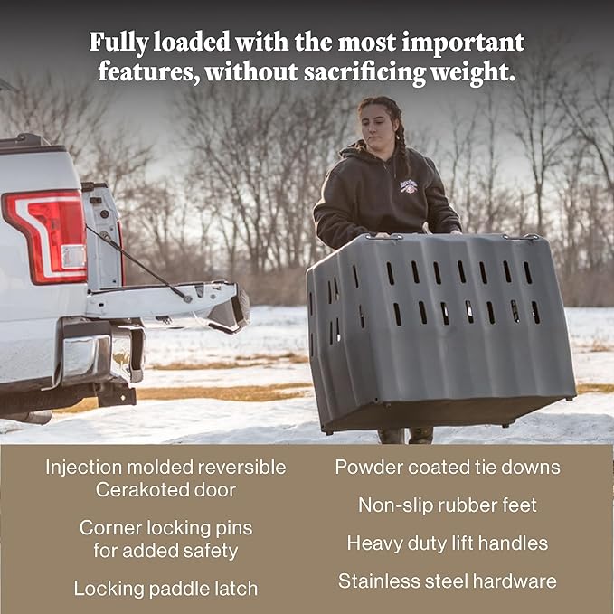 Lucky Dog Kennel, Durable Crash Tested Portable Dog Crates, Large