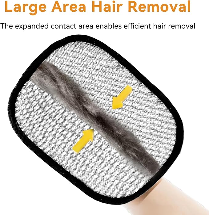 2 Pack Pet Hair Removal Glove, 2025 Upgraded Five-Finger Dog Cat Hair Remover, Electrostatic Pet Hair Remover Gloves for Couch, Animal Hair Removal Tool for Furniture, Laundry, Clothes, Car, Carpet