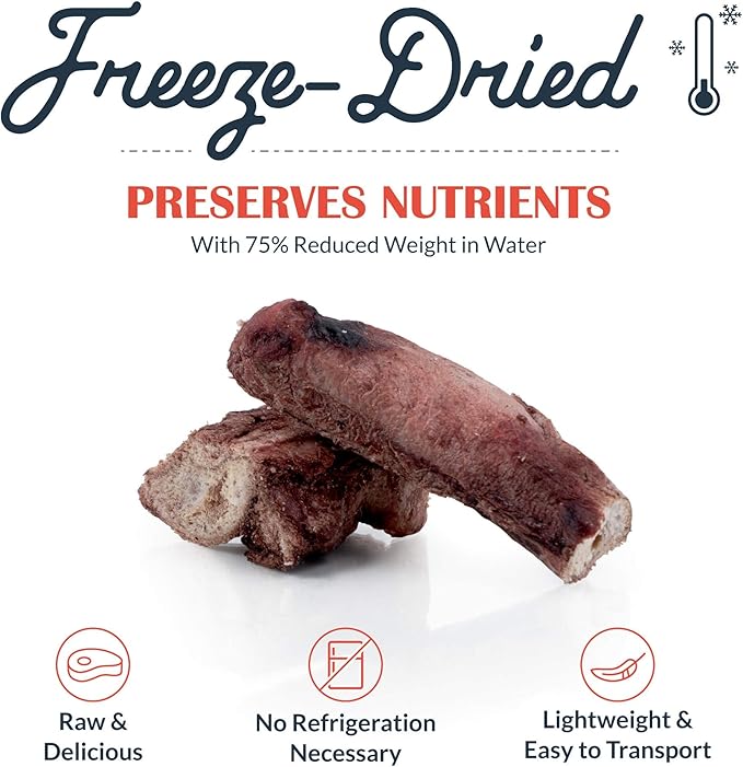 Freeze-Dried Raw Pet Treats for Dogs, Bully Bite Chews (10 oz)