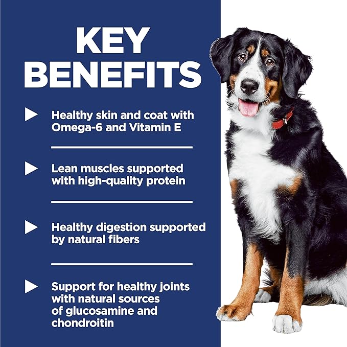 Hill's Science Diet Large Breed Adult Dry Dog Food 1-5, Quality Protein for Joint Support & Lean Muscles, Chicken & Barley, 15 lb. Bag