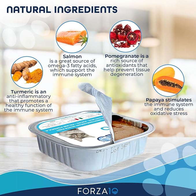 Forza10 Wet Hypoallergenic Cat Food, Fish Flavor Canned Wet Cat Food, for Adult Cats with Allergy and Skin and Coat Conditions, 32 Pack Case of 3.5 Ounce Each