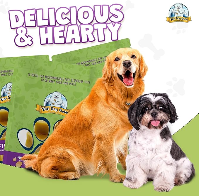 Yeti Refill Nuggets for Puff and Play Dog Toys - Natural Himalayan Yak Cheese Treats, Healthy Dog Chews, Suitable for All Dogs, Ideal for Interactive Chew Toys and Dispensers - 6 Pieces, Cheese