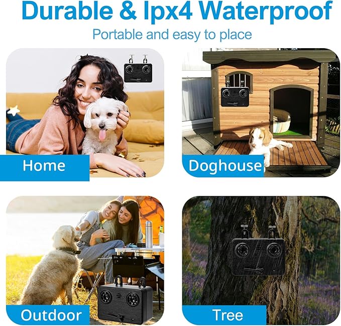Anti Barking Devices, Auto Dog Barking Control Devices with 3 Modes, Rechargeable Ultrasonic Dog Bark Box Dog Barking Deterrent Devices, Effective Stop Barking Dog Devices for Indoor & Outdoor Dogs I
