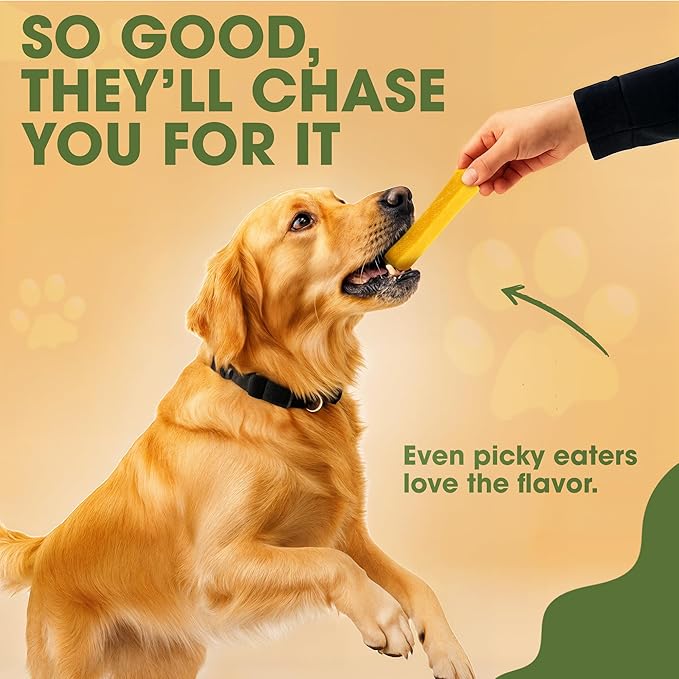 Yak Cheese Himalayan Dog Chews, High Protein, Natural Dog Treats Small Dogs, Lactose Free Chew Sticks for Aggressive Chewers, Long Lasting Pet Treat for Dogs Under 15 lbs, 9 Small Chews