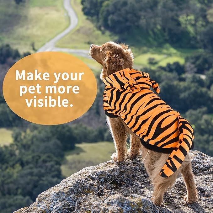 NACOCO Halloween Dog Tiger Costume-Pet Cosplay Clothes Cat Coat Hoodie Outfits Warm Winter Apparel for Dog Small and Medium Cat(S)