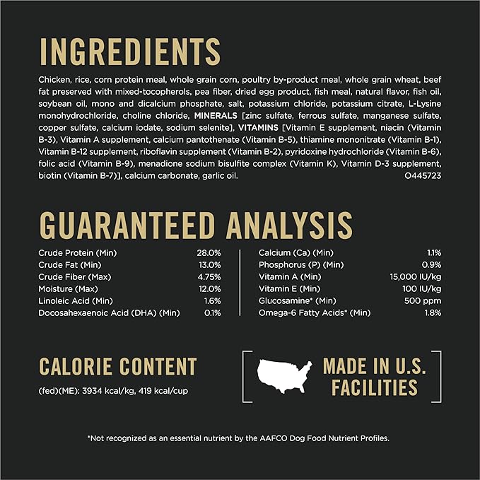 Purina Pro Plan Large Breed Dry Puppy Food, Chicken and Rice Formula - 34 lb. Bag