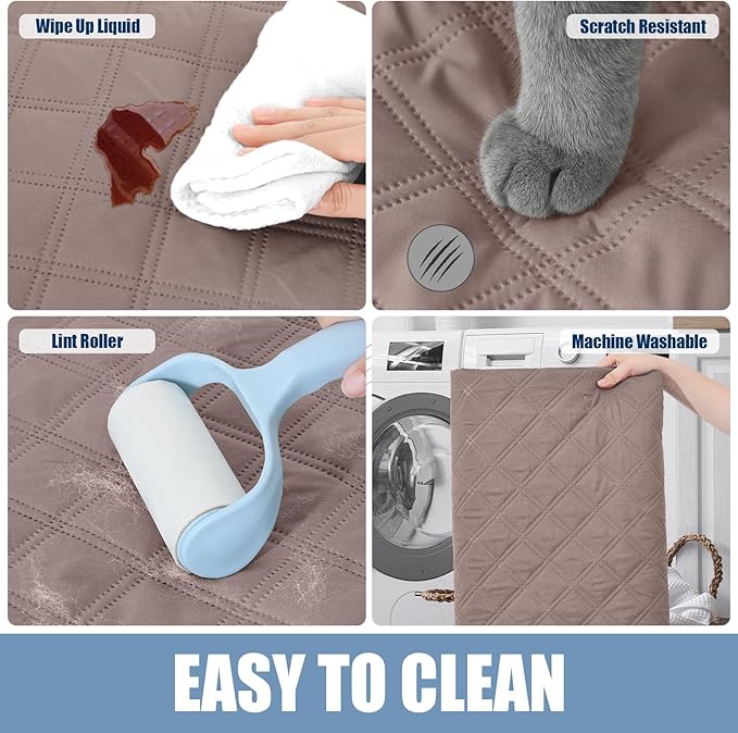 Smiry Waterproof Dog Blanket, Reversible Dog Bed Cover Pet Blanket, Soft Pet Couch Covers for Sofa Washable, Bed Couch Sofa Furniture Protector for Puppy Cat Kids (30"x70", Greyish Brown/Brown)