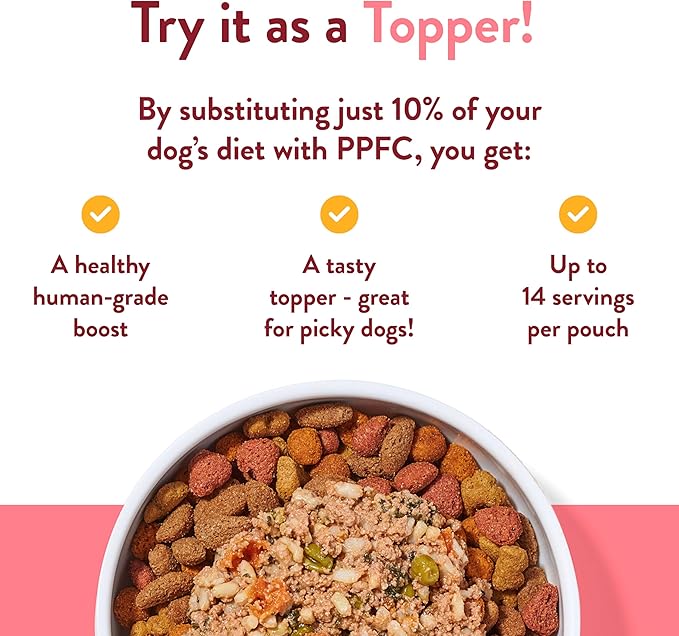 Portland Pet Food Company Wally’s Salmon N’ Rice Fresh Dog Food Pouches Human-Grade, Gluten-Free Wet Pet Meal Toppers Mix-Ins & Meals - Large & Small Breed, Puppy to Senior - Made in the USA - 8 Pack