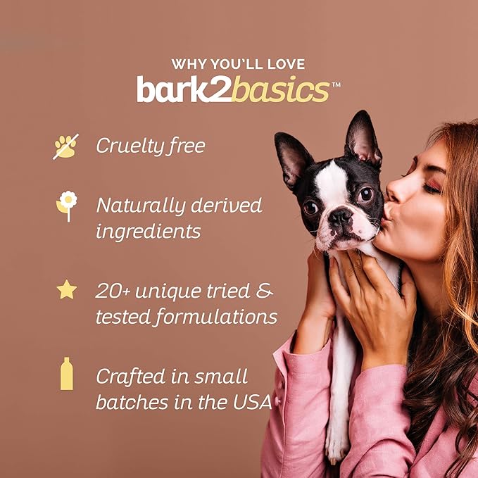 Bark2Basics Brighten White Dog Shampoo, 1 Gallon, Natural, Chamomile, Revives Vibrant Natural Color of Coat, Lustrous Shine, Whitens, Removes Stains, Professional