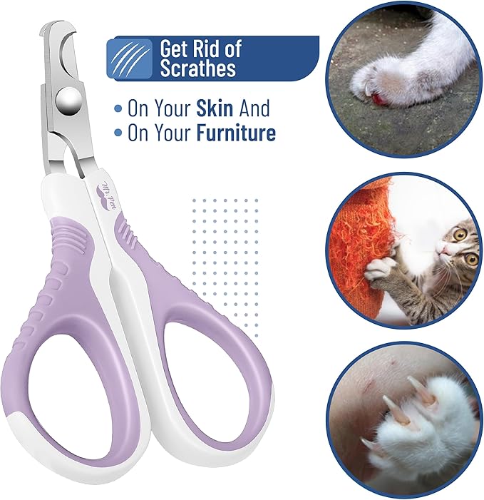 Mr. Pen Cat Nail Trimmer - Purple, Cat & Kitten Nail Clippers, Pet Claw Trimmer