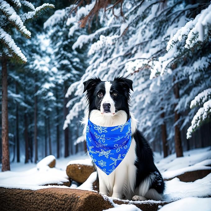 7 Pack Winter Dog Bandanas for Large Dogs Breed Sewing Hemming 33 Inch XL Dog Bandanas Adjustable Scarves Grooming L