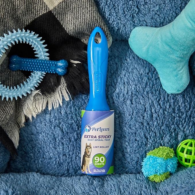 PetLovers Extra Sticky Lint Roller Mega Value Set 720 Sheets for Pet Hair Removal and Clothes, Dog and Cat Lint Remover, 8 Pack