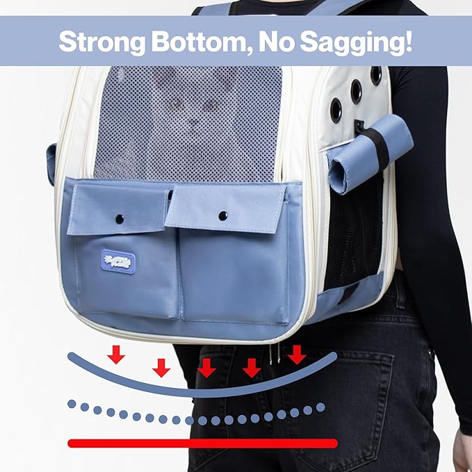 Cat Backpack Carrier Airline Approved – Breathable Pet Carrier Backpack for Small Dogs, Cats, Puppies, Rabbits – Travel Dog Backpack with Ventilated Design for Hiking, Outdoor, Car Trips