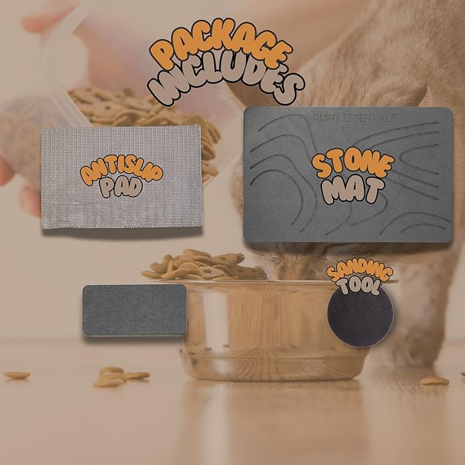 Stone Drying Dog Mat with Diatomaceous Earth – Anti-Slip, Fast Drying, Ideal for Messy Drinkers and Water Spills.