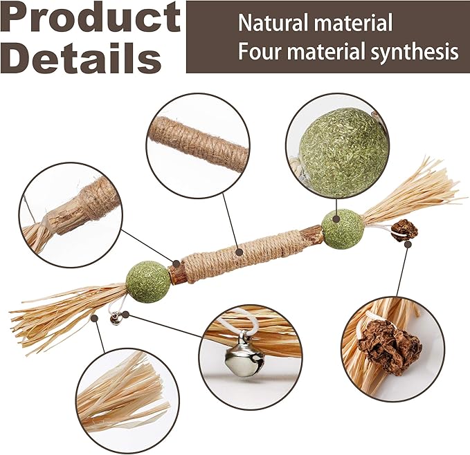 PAZ'S GIFT Catnip Toy Cat Toys Catnip Toy cat chew Toy cat Kicking silvervine Stick Teeth Cleaning Cute Kitten Teething Indoor Interactivecat Dental Care Matatabi (Catnip Balls)