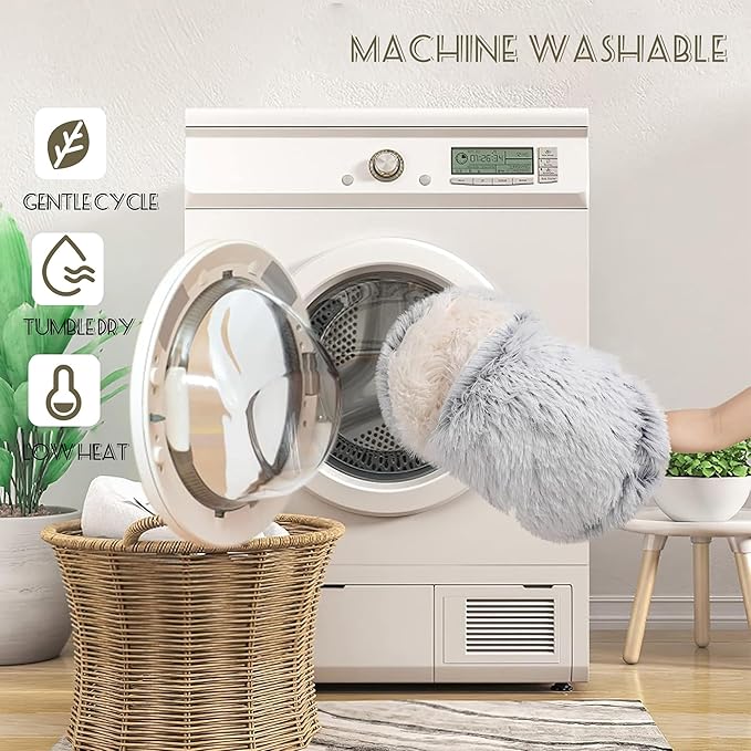 Round Plush Hooded Cat Bed, Cozy Nest Dog Beds, Cats Bed Calming Puppy Doughnut Beds with Cover Cave, Anti-Slip Bottom Washable Pets Sleeping Bag (Grey, XS, 15.8×15.8 Inch)