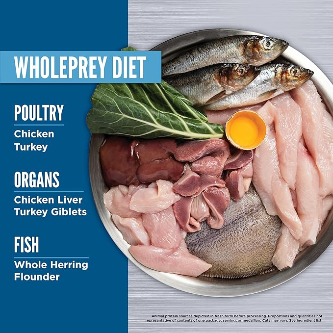 ORIJEN Grain Free High Protein Freeze Dried Dog Food & Topper Original Recipe 16oz Bag