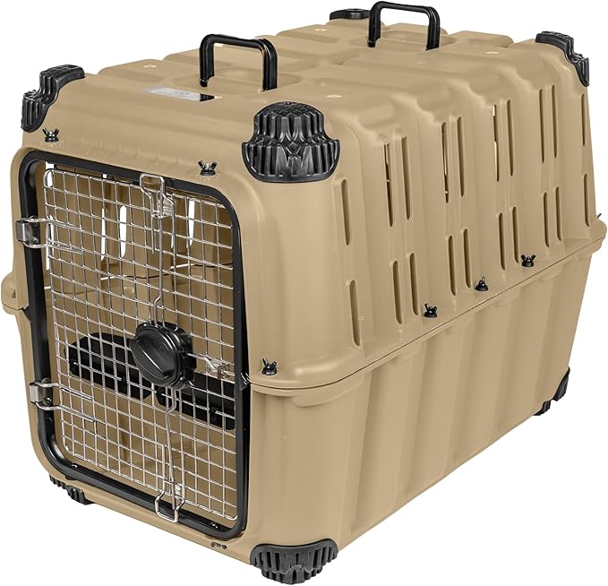 Mammoth Guardian Dog Kennel 36" Heavy Duty Travel & Outdoor Crate for Puppies, Small, Medium & Large Dogs, Secure 3 Bolt Lock, Adventure Ready for Hunting, Camping & Offroad – Desert Sand Tan