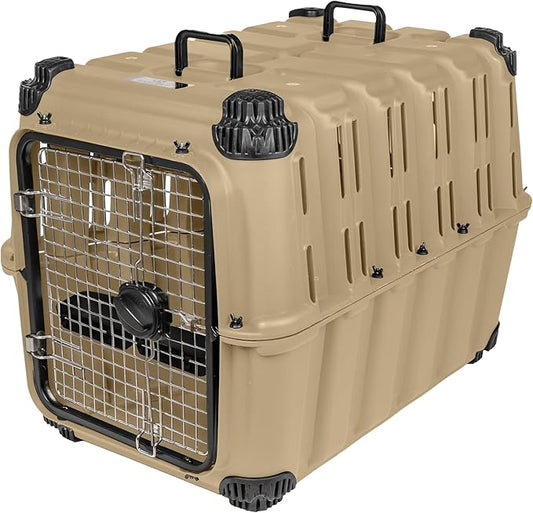 Mammoth Guardian Dog Kennel 36" Heavy Duty Travel & Outdoor Crate for Puppies, Small, Medium & Large Dogs, Secure 3 Bolt Lock, Adventure Ready for Hunting, Camping & Offroad – Desert Sand Tan
