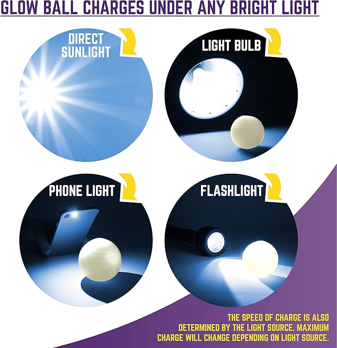 Chew King 2 Piece Glowing Fetch Ball