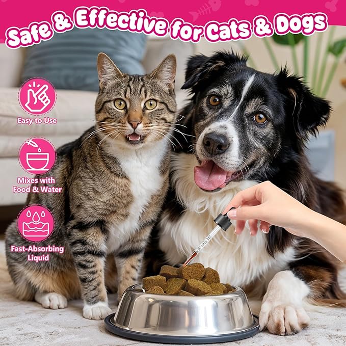 Cat & Dog Urinary Tract Support Drops with Cranberry – Kidney & Bladder Health– Natural Supplement for Pet Wellness & Comfort